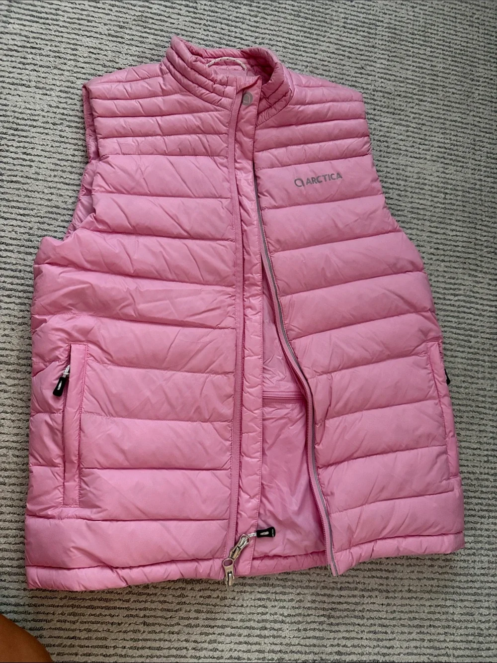 Arctica Girls' Pink Quilted Puffer Vest size youth large